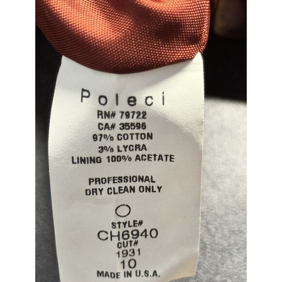 Poleci Women’s Brown Check Asymmetrical Hem Skirt Size 10 Made in USA - Picture 4 of 5